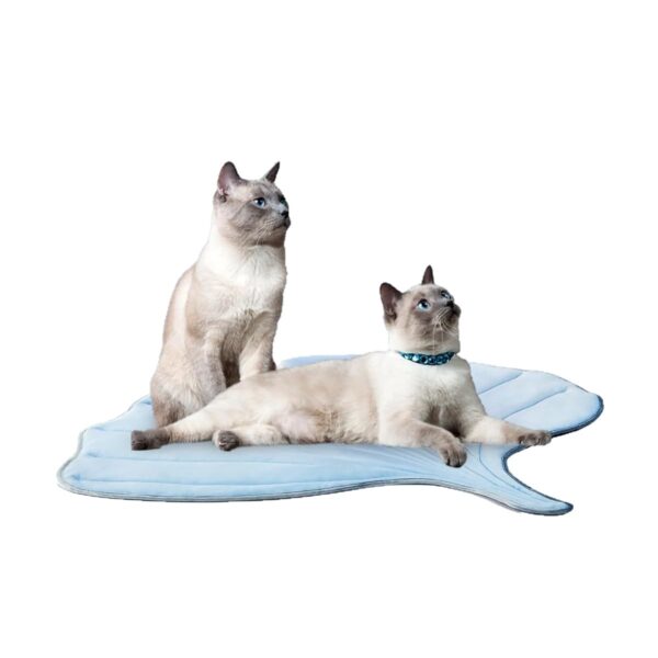 Leaf-Shaped Cooling Pet Mat - Eco-Friendly Dog & Cat Cooling Pad, Portable, Machine Washable for Beds, Crates, Outdoors - Durable & Non-Slip - 图片 6