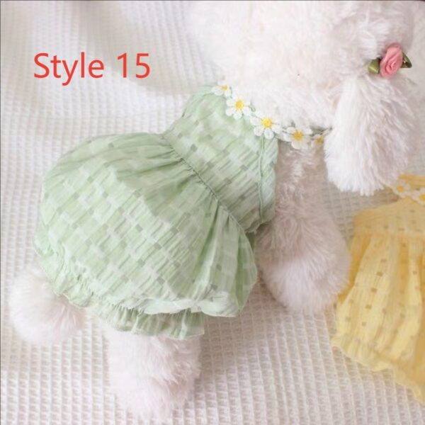 Summer Pet Dresses 3-Pack - Floral Princess Outfits for Small Dogs & Cats Short Description: 3 lightweight breathable dresses with adjustable straps. Perfect for summer! Free shipping worldwide. - 图片 10