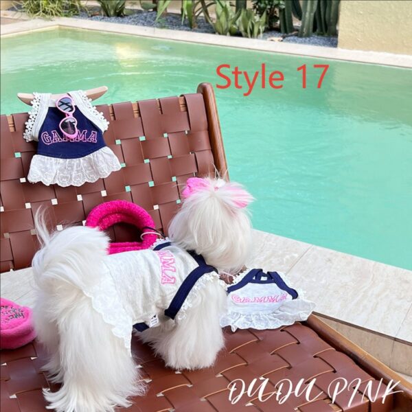 Summer Pet Dresses 3-Pack - Floral Princess Outfits for Small Dogs & Cats Short Description: 3 lightweight breathable dresses with adjustable straps. Perfect for summer! Free shipping worldwide. - 图片 8