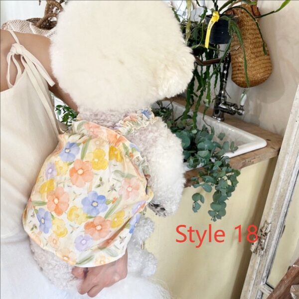 Summer Pet Dresses 3-Pack - Floral Princess Outfits for Small Dogs & Cats Short Description: 3 lightweight breathable dresses with adjustable straps. Perfect for summer! Free shipping worldwide. - 图片 7