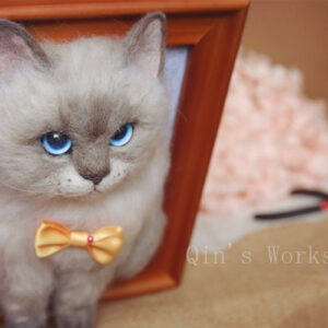 Artisan Custom Needle Felted Pet Portrait | Heirloom Memorial Frame for Cats/Dogs | Handcrafted Wool Keepsake, Unique Personalized Pet Lovers Gift