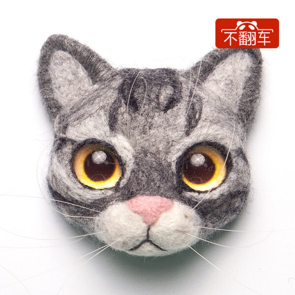 Beginner Cat Felting Kit - DIY Wool Plush Toy with Stable Base & Summer Craft Gift - 图片 12