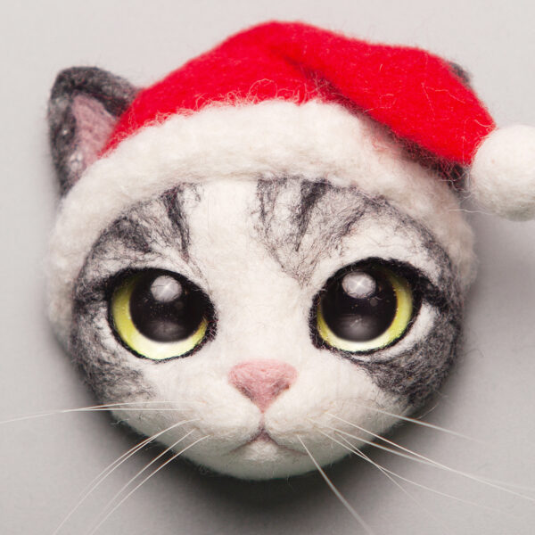 Beginner Cat Felting Kit - DIY Wool Plush Toy with Stable Base & Summer Craft Gift - 图片 9