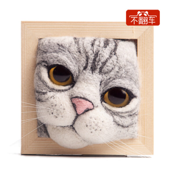 Beginner Cat Felting Kit - DIY Wool Plush Toy with Stable Base & Summer Craft Gift - 图片 7
