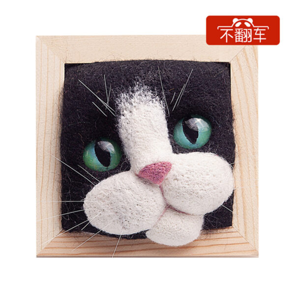 Beginner Cat Felting Kit - DIY Wool Plush Toy with Stable Base & Summer Craft Gift - 图片 4