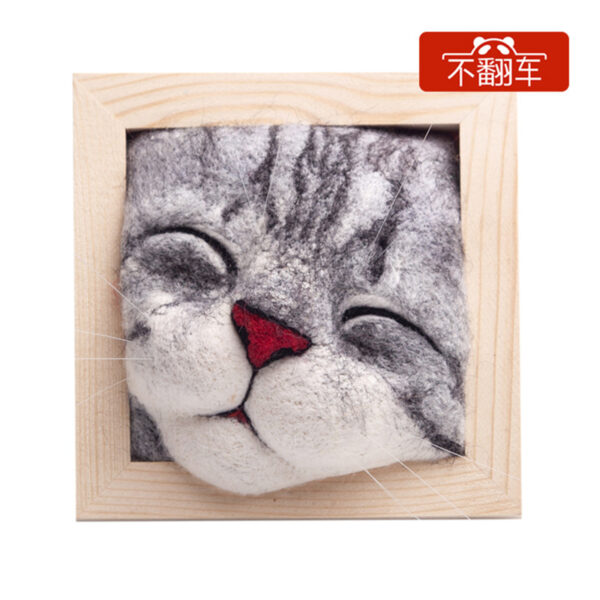 Beginner Cat Felting Kit - DIY Wool Plush Toy with Stable Base & Summer Craft Gift - 图片 3