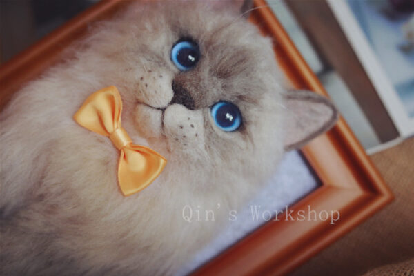 Artisan Custom Needle Felted Pet Portrait | Heirloom Memorial Frame for Cats/Dogs | Handcrafted Wool Keepsake, Unique Personalized Pet Lovers Gift - 图片 3