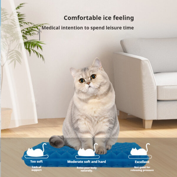 Cooling Gel Pad for Dogs & Cats - Honeycomb Car & Home Pet Mat, Breathable Summer Ice Cooling Pad for Vehicles/Beds/Crates, Non-Toxic Heat Relief - 图片 3