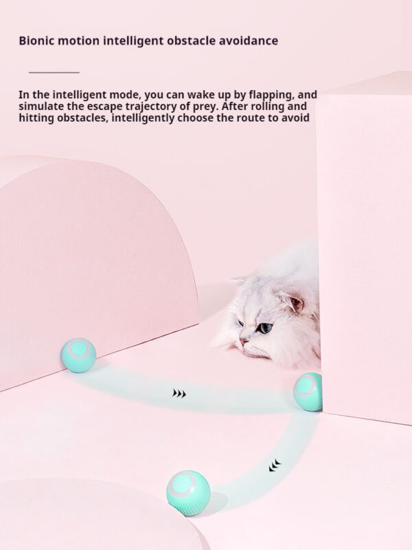 Interactive Cat Roller Ball Toy - Self-Rolling Motion-Activated for Engaging Indoor Playtime (Fun for Cats) - 图片 2