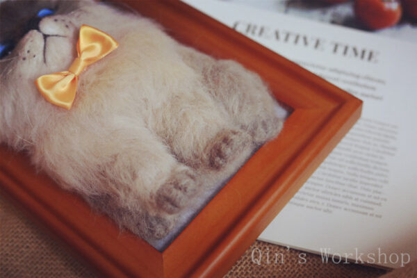 Artisan Custom Needle Felted Pet Portrait | Heirloom Memorial Frame for Cats/Dogs | Handcrafted Wool Keepsake, Unique Personalized Pet Lovers Gift - 图片 4