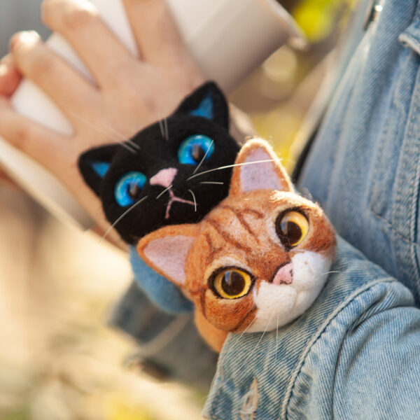 Beginner Cat Felting Kit - DIY Wool Plush Toy with Stable Base & Summer Craft Gift - 图片 23