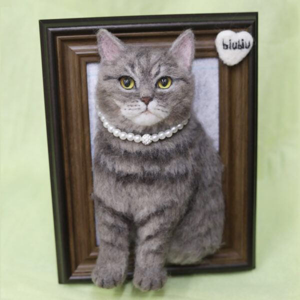 Artisan Custom Needle Felted Pet Portrait | Heirloom Memorial Frame for Cats/Dogs | Handcrafted Wool Keepsake, Unique Personalized Pet Lovers Gift - 图片 8