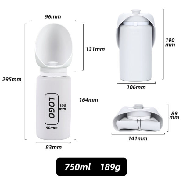Portable Dog Water Bottle Leak Proof - Collapsible Travel Bowl for Summer Outdoor Walking, Hiking & Travel - 图片 9