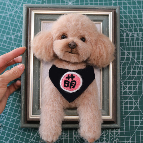 Artisan Custom Needle Felted Pet Portrait | Heirloom Memorial Frame for Cats/Dogs | Handcrafted Wool Keepsake, Unique Personalized Pet Lovers Gift - 图片 9