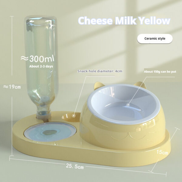 Summer Auto-Refill Pet Bowl Set - Dual Stainless Steel Food & Water Dish for Cats Dogs, Spill-Proof Snack Port, Detachable Base - 图片 29