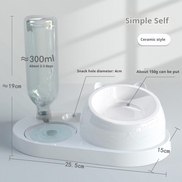 Summer Auto-Refill Pet Bowl Set - Dual Stainless Steel Food & Water Dish for Cats Dogs, Spill-Proof Snack Port, Detachable Base - 图片 23