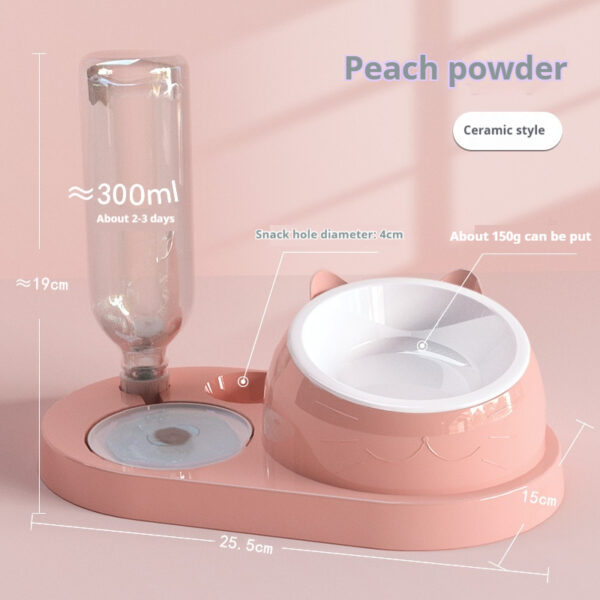 Summer Auto-Refill Pet Bowl Set - Dual Stainless Steel Food & Water Dish for Cats Dogs, Spill-Proof Snack Port, Detachable Base - 图片 25