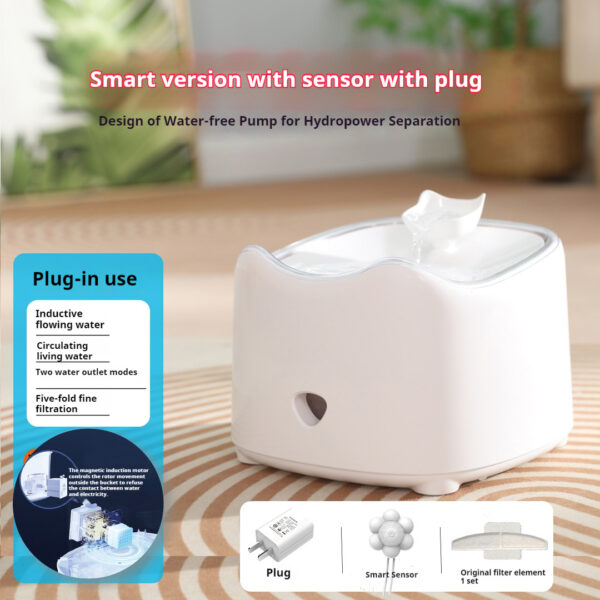Summer Hydration Pro: Automatic Cat & Dog Water Fountain & Filter Combo - Ultra-Quiet Pump, Fresh Circulating Water, Multi Plug Options - 图片 9