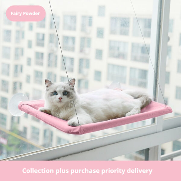 Summer Cat Window Bed - Suction Cup Hammock Perch, Foldable Cooling Pet Bed for Cats, Space-Saving No Drill Installation - 图片 3