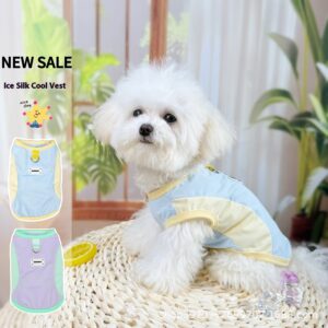 Cooling Vest for Cats Dogs Breathable Mesh Summer Pet Clothes Lightweight Chill Fabric Sun Protection Ragdoll Bichon Frise