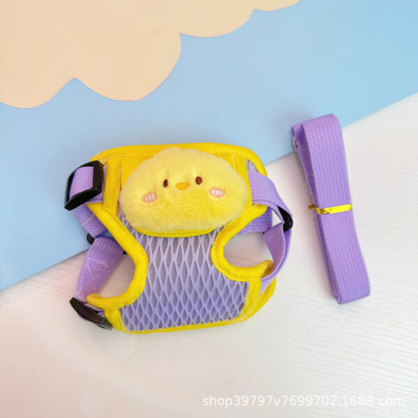 Summer Dog Cat Harness Vest with 3D Plush Toy, Adjustable Reflective Pet Lead, Free Leash Included - Wholesale Bulk Pack - 图片 3